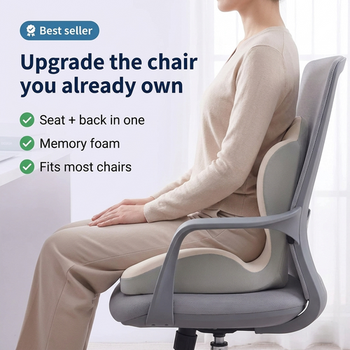 Harmonyrise™ Ergonomic Seat & Back Cushion