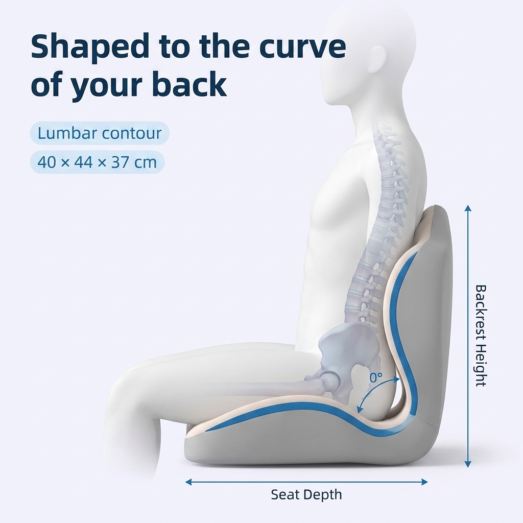 Harmonyrise™ Ergonomic Seat & Back Cushion