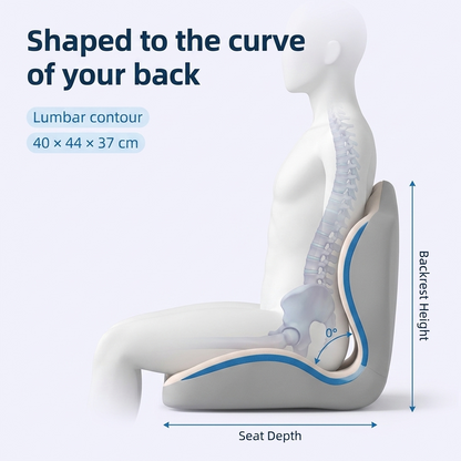 Harmonyrise™ Ergonomic Seat & Back Cushion