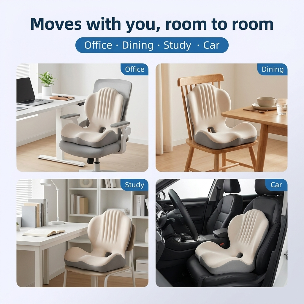 Harmonyrise™ Ergonomic Seat & Back Cushion