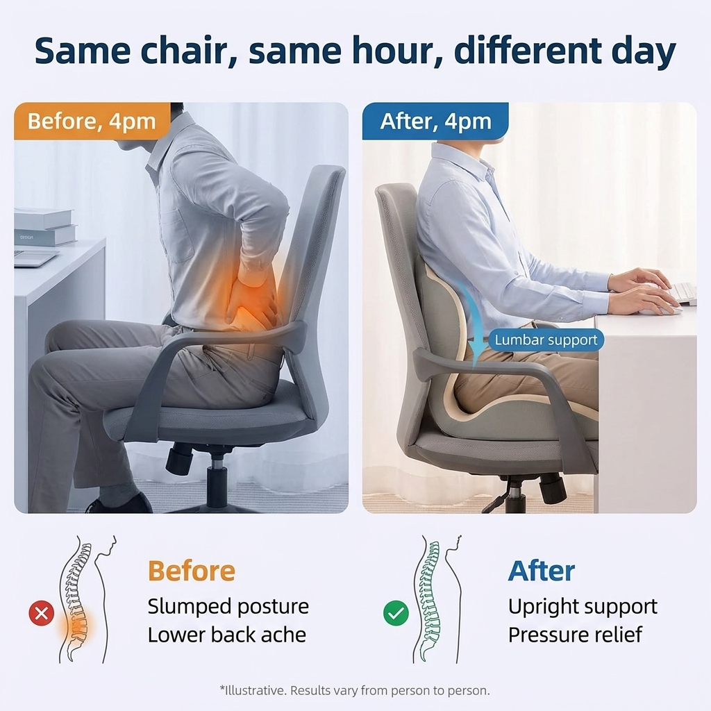 Harmonyrise™ Ergonomic Seat & Back Cushion
